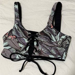 RVCA reversible bathing suit top, Size small